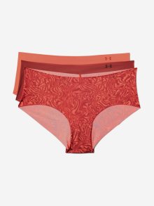 Kalhotky Under Armour Ps Hipster 3Pack Print-Pnk Červená