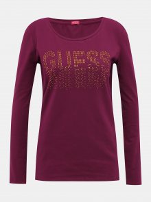 Vínové dámské tričko Guess 