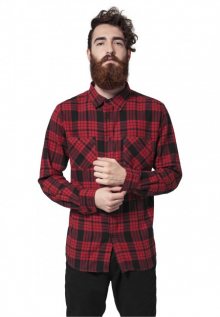 Urban Classics Checked Flanell Shirt 2 red/blk - S