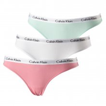 Calvin Klein 3Pack Tanga White, Menthol&Pink XS