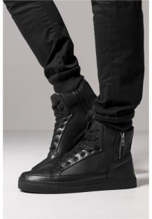 Urban Classics Zipper High Top Shoe black - 36