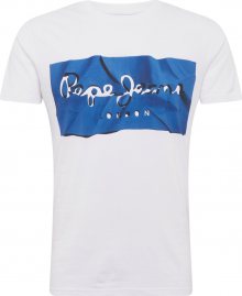 Pepe Jeans Tričko \'Raury\' bílá / modrá