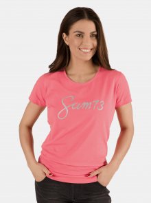Růžové dámské tričko s potiskem SAM 73 Meria