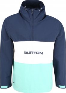 BURTON Sportovní bunda tmavě modrá / bílá / tyrkysová