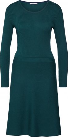 EDC BY ESPRIT Úpletové šaty tmavě zelená