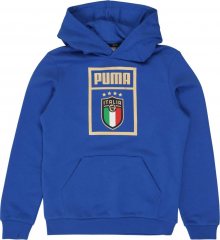 PUMA Sportovní mikina \'FIGC PUMA DNA Hoody Jr\' modrá