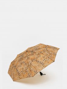 Hnědý vystřelovací deštník s leopardím vzorem Rainy Days