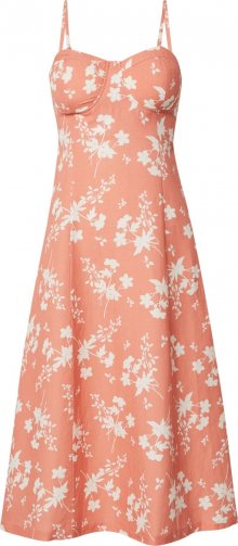 EDITED Letní šaty \'Yumiko\' jasně oranžová / bílá