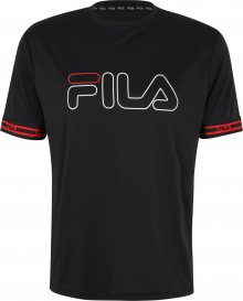 FILA Funkční tričko černá / bílá / červená