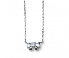 Oliver Weber Stříbrný náhrdelník s mašličkou Say 61163