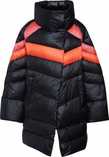 DIESEL Zimní kabát tmavě oranžová / černá