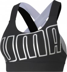 PUMA Sportovní podprsenka \'Feel It Bra M\' stříbrná / šedá / černá