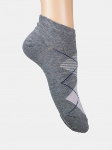 Sada dvou párů kotníkových ponožek v šedé a růžové barvě Marie Claire