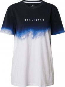HOLLISTER Tričko modrá / bílá