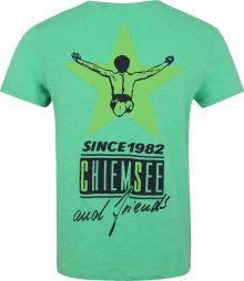 CHIEMSEE Funkční tričko rákos / světle zelená / černá