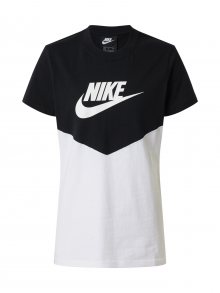 Nike Sportswear Tričko \'W NSW HRTG TOP SS\' černá / bílá