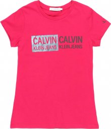 Calvin Klein Jeans Tričko \'STAMP LOGO SLIM FIT\' pink