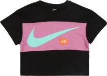 Nike Sportswear Tričko \'NIKE GIRLS SWOOSH TOP\' černá