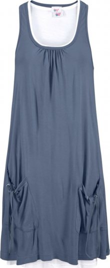 BEACH TIME Letní šaty kouřově modrá / chladná modrá