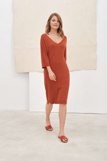 Pietro Filipi skořicové svetrové šaty - XS