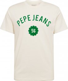 Pepe Jeans Tričko \'RUSSEL\' zelená / offwhite