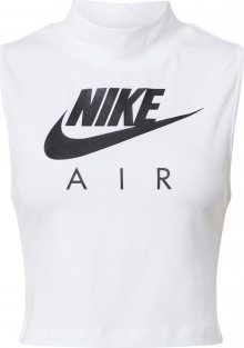 Nike Sportswear Top \'AIR TANK MOCK\' černá / bílá