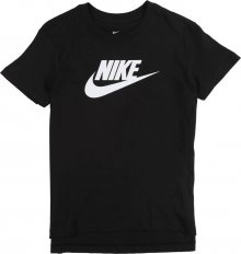 Nike Sportswear Tričko \'Futara\' černá / bílá