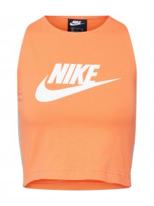 Nike Sportswear Top tyrkysová / oranžově červená