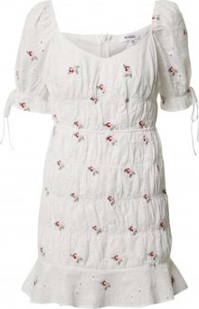 Missguided Letní šaty \'Broderie Embroidered\' bílá