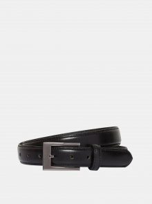 Černý kožený pásek Burton Menswear London