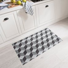 Blancheporte Vinylový koberec, efekt 3D černá/šedá/bílá 65x150cm