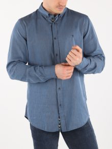 Košile Trussardi Shirt Regular Fit B.D. Stripes Jacquard Modrá