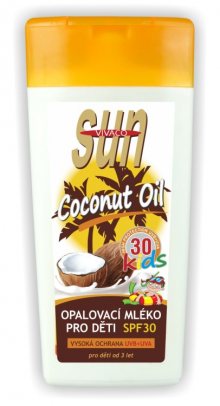 Vivaco Opalovací mléko pro děti s kokosovým olejem SPF 30 SUN VITAL 200 ml