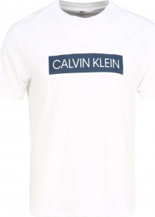Calvin Klein Performance Funkční tričko bílá / tmavě modrá