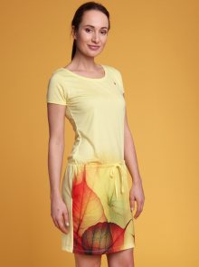 Žluté dámské vzorované šaty LOAP Alysa