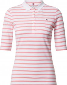 TOMMY HILFIGER Tričko růžová / bílá