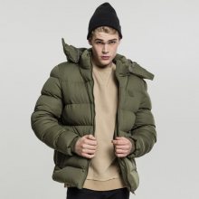 Urban Classics Hooded Boxy Puffer Jacket olive - XXL