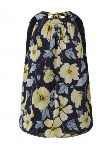 Dorothy Perkins Halenka \'BUBBLE HALTER\' světlemodrá / námořnická modř / žlutá