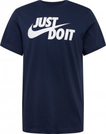 Nike Sportswear Tričko bílá / marine modrá