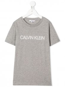Calvin Klein šedé chlapecké tričko Tee - 10-12