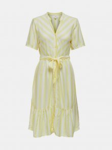 Bílo-žluté pruhované šaty Jacqueline de Yong
