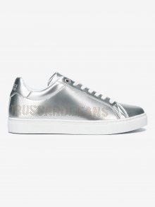 Boty Trussardi Sneaker Ecoleather Perforated Stříbrná