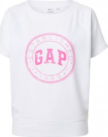 GAP Tričko bílá / svítivě růžová