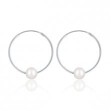 JwL Luxury Pearls Dlouhé stříbrné náušnice s pravými bílými perlami JL0633