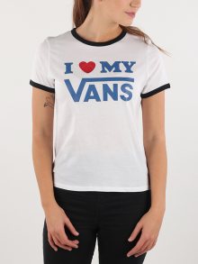 Tričko Vans Wm Love Ringer White/Black Bílá