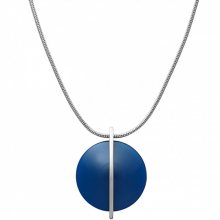Skagen Ocelový náhrdelník s modrým sklem SKJ1296040