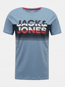 Modré tričko Jack & Jones Brix