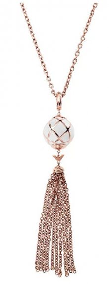Emporio Armani Růžově zlacený ocelový náhrdelník EGS1673221