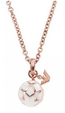Emporio Armani Růžově zlacený ocelový náhrdelník EGS1677221