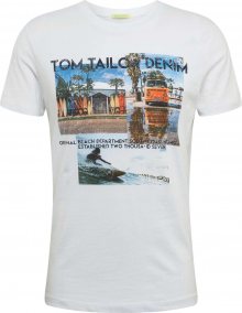 TOM TAILOR DENIM Tričko bílá